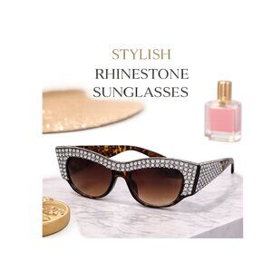 Leopard Rhinestone Sunglasses